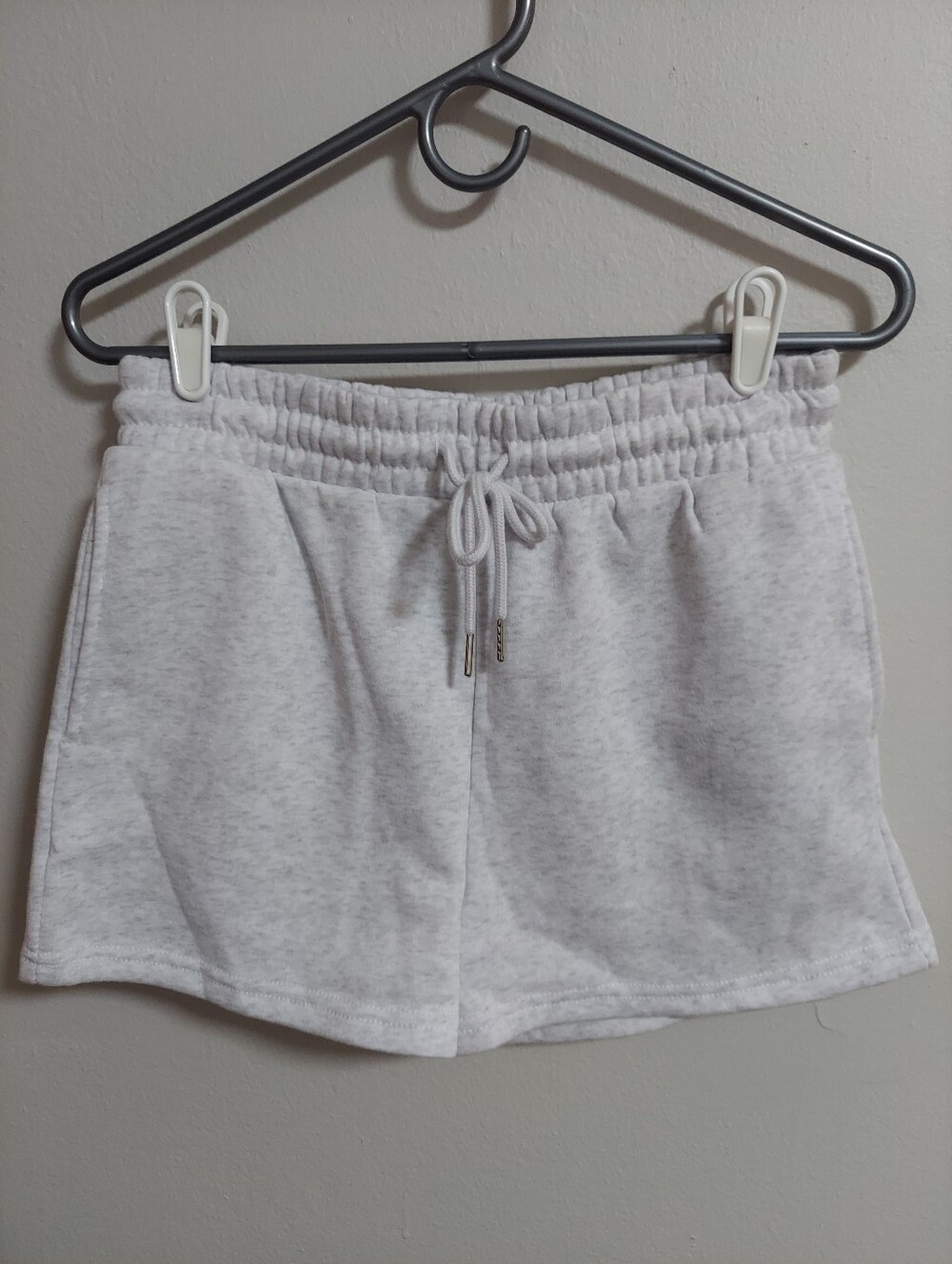 Women’s Light Gray Athletic Fleece Drawstring Shorts